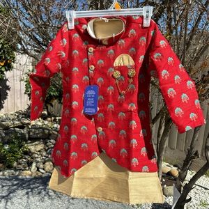 Ahhaaaa kids silk kurta Indian Pakistani festival  Diwali Eid wedding  size 5